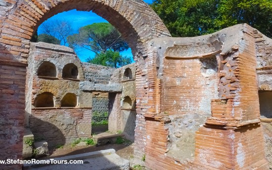 Ostia Antica:   Best Post-Cruise Italy Heritage Tours from Civitavecchia - Stefano Rome Tours in limo