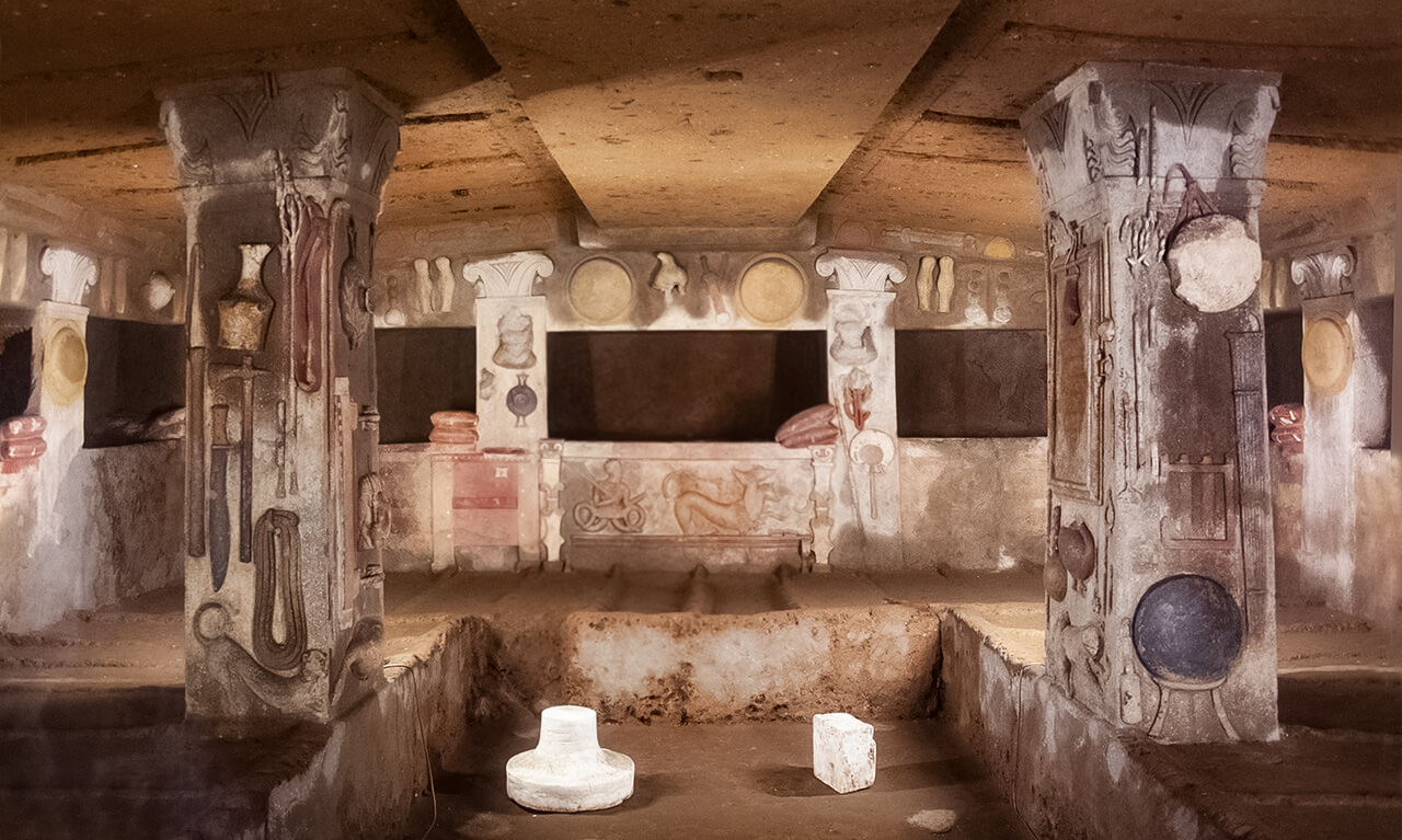 Tomb of the Relifes Banditaccia Cerveteri Tours from Rome to Ancient Etruscan Tombs