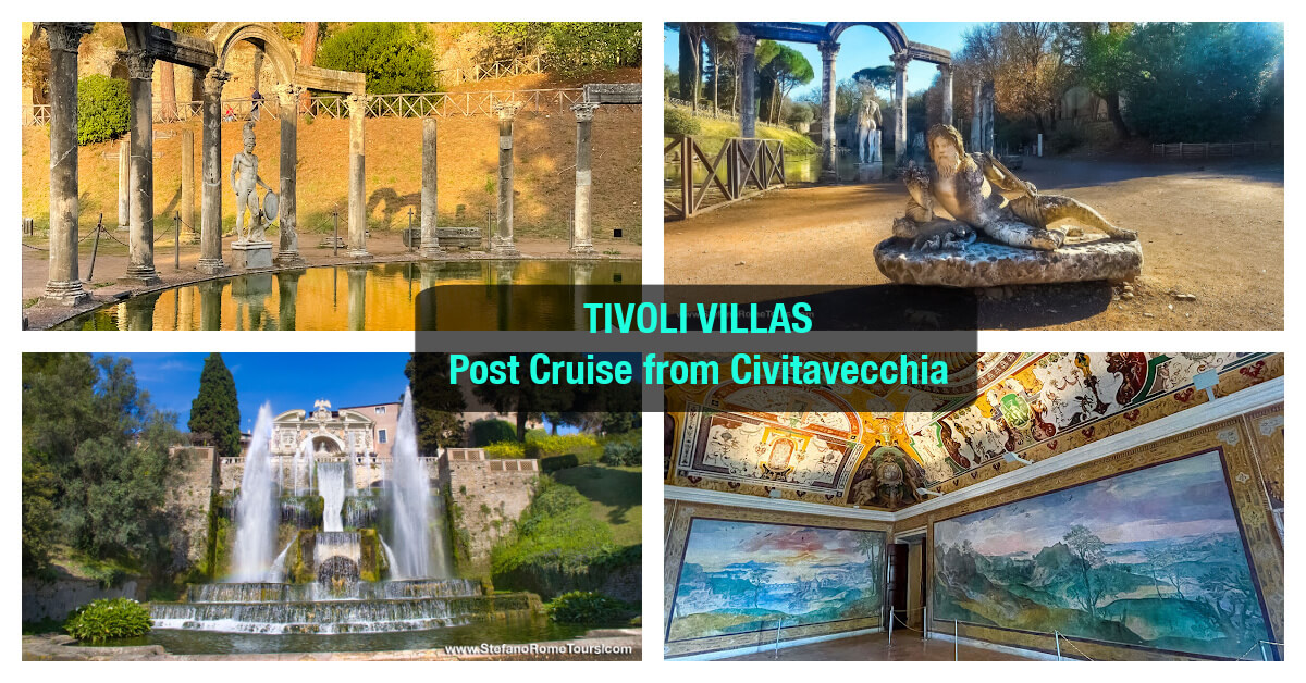 Post-Cruise Tour to Tivoli Villas from Civitavecchia