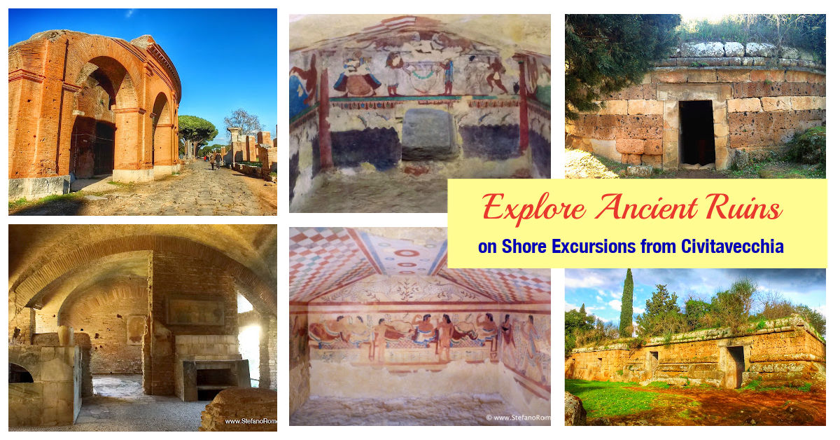 Explore Ancient Ruins Ostia Antica Cerveteri Tarquinia Etruscan Tombs Shore Excursions from Civitavecchia with Stefano Rome Tours